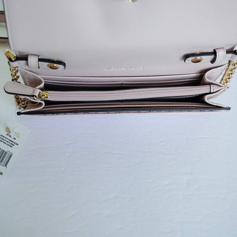 Michael Kors JST WOC Xbody Bag Embossed MK PInk - Picture 7 of 10